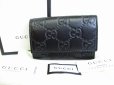 Photo1: GUCCI Guccissima GG Black Leather 6 Pics Key Cases #8162 (1)