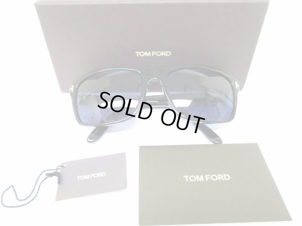 Photo1: TOM FORD Black Frame Gray Lens Sunglasses Eye Wear #8180