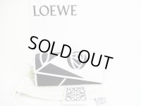 LOEWE Puzzle White Black Leather Continental Wallet Long Wallet #8192