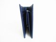 Photo4: BVLGARI Navy Blue Leather Bifold Wallet Compact Wallet #8198