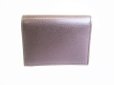 Photo2: Salvatore Ferragamo Gancini Gray Pink Leather Bifold Wallet #8204 (2)