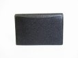 Photo2: BVLGARI Black Grain Calf Leather Business Card Case Card Holder #8213 (2)