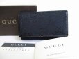 Photo1: GUCCI GG Black Canvas and Leather 6 Pics Key Cases #8233 (1)