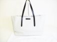 Photo1: Jimmy Choo Embossed Stars White Leather Tote Bag Purse PIMLICO #8244 (1)