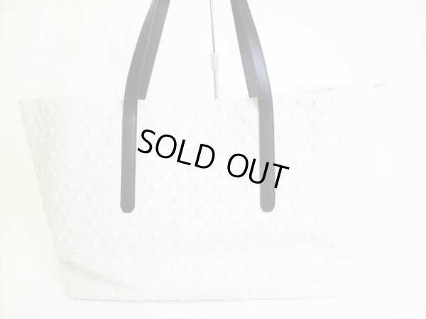 Photo2: Jimmy Choo Embossed Stars White Leather Tote Bag Purse PIMLICO #8244