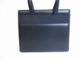 Photo2: Salvatore Ferragamo Vara Navy Blue Leather Hand Bag w/Strap #8275 (2)