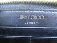 Photo10: Jimmy Choo Metal Stars Navy Blue Leather Round Zip Wallet FILIPA #8281