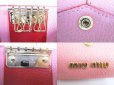 Photo9: miu miu Madoras Pink Goat Leather Logo Mania 6 Pics Key Cases #8321