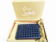 Photo12: Christian Louboutin Panettone Navy Blue Leather Bifold Bill Wallet #8335