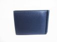 Photo2: Christian Louboutin Panettone Navy Blue Leather Bifold Bill Wallet #8335 (2)