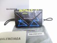 Photo1: BALENCIAGA Graffiti Black Leather Multicolor Trifold Mini Wallet #8348 (1)