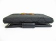 Photo6: GUCCI GG Black Canvas Bamboo Bifold Wallet Compact Wallet #8353