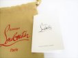 Photo11: Christian Louboutin Panettone Beige Leather Trifold Wallet Mini Wallet #8369