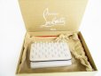 Photo12: Christian Louboutin Panettone Beige Leather Trifold Wallet Mini Wallet #8369