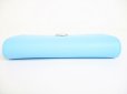 Photo6: BVLGARI Light Blue Leather Logo Clip Bifold Long Wallet #8376