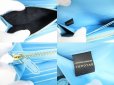 Photo9: BVLGARI Light Blue Leather Logo Clip Bifold Long Wallet #8376