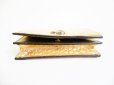 Photo5: Jimmy Choo Light Gold Leather Bifold Wallet Compact Wallet #8384