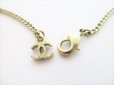 Photo7: CHANEL CC Logo Plastic Pearl Champagne Gold Chain Necklace #8388