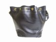 Photo2: HUNTING WORLD Black Leather Crossbody Bag Shoulder Bag Purse #8390 (2)