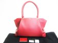 Photo1: Cartier Red Spinel Taurillon Leather Hand Bag C de Cartier MM #8418 (1)