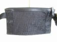 Photo2: FENDI Zucca Black Canvas Waist Pack Body Bag Belt Bag Crossbody Bag #8423 (2)