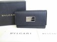 Photo1: BVLGARI Mirerige Black Leather 6 Pics Key Cases #8439 (1)