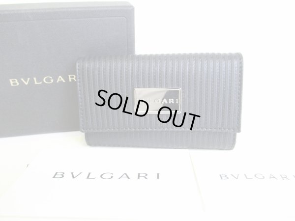 Photo1: BVLGARI Mirerige Black Leather 6 Pics Key Cases #8439