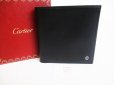 Photo1: Cartier Pasha de Cartier Black Leather Bifold Wallet #8443 (1)