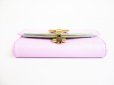 Photo5: Salvatore Ferragamo Gancini Light Purple Leather Gold H/W Key Case #8444