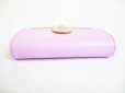 Photo6: Salvatore Ferragamo Gancini Light Purple Leather Gold H/W Key Case #8444