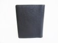 Photo2: LOEWE Black Leather Passport Holder Notebook Cover #8446 (2)