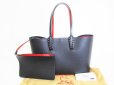 Photo1: Christian Louboutin Black Leather Cabata Small Tote Bag Shopping Bag #8455 (1)