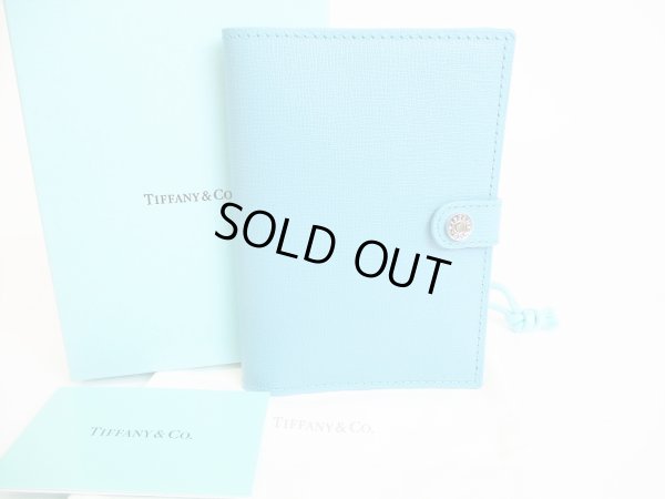 Photo1: Tiffany&Co. Blue Leather Passport Holder Notebook Holders #8458