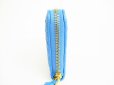 Photo4: BOTTEGA VENETA Intrecciato Light Blue Leather Round Zip Wallet #8463