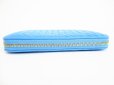 Photo6: BOTTEGA VENETA Intrecciato Light Blue Leather Round Zip Wallet #8463