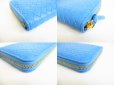 Photo7: BOTTEGA VENETA Intrecciato Light Blue Leather Round Zip Wallet #8463