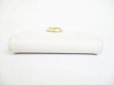 Photo6: BVLGARI Logo Clip White Leather Business Card Case Card Holder #8464