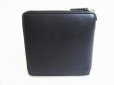 Photo2: BALENCIAGA Black Leather Bifold Round Zip Wallet Compact Wallet #8466 (2)