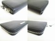 Photo7: miumiu Black Goat Leather MADRAS SPORT Round Zip Long Wallet #8467