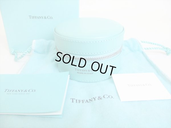 Photo1: Tiffany & Co. Blue Leather Jewelry case Accessories Case #8468