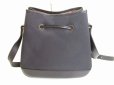 Photo2: HUNTING WORLD Black Canvas Leather Crossbody Bag Purse #8514 (2)