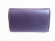 Photo2: GUCCI Interlocking G Purple Leather Dot Pattern 6 Pics Key Cases #8519 (2)