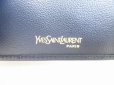 Photo10: Yves Saint Laurent YSL Navy Marine Leather Bifold Wallet #8535