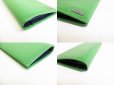 Photo7: Salvatore Ferragamo Green Navy Blue Leather Bifold Long Wallet #8540