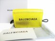 Photo1: BALENCIAGA Metallic Gold Leather Trifold Mini Wallet Purse #8548 (1)