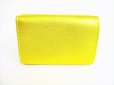 Photo2: BALENCIAGA Metallic Gold Leather Trifold Mini Wallet Purse #8548 (2)