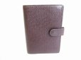 Photo1: LOUIS VUITTON Taiga Bordeaux Leather Small Ring Agenda Cover #8559 (1)