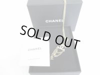 CHANEL CC Logo Pink Rhinestone Gold Chain Pendant Necklace #8562