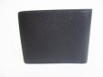 Photo2: Salvatore Ferragamo Gancini Black Leather Bifold Bill Wallet #8594 (2)