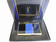 Photo12: Yves Saint Laurent YSL Gold Black Blue Steel Card Holder #8619